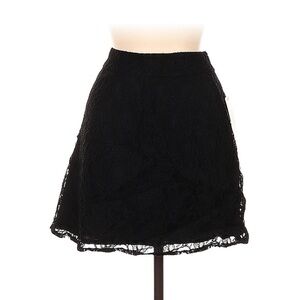LAUNDRY BY SHELLI SEGAL Lace A Line Skirt Black Size 6